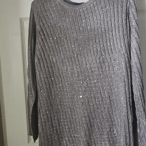 Apt. 9 Silver Knit Top